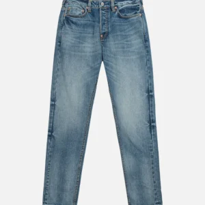 Evisu mens orange Seagull Taper Fit #2017 Mid-Wash Denim Jeans