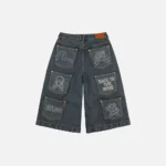 EVISU Women’s Straight Fit Back To The Bone Cropped Jeans