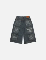 EVISU Women’s Straight Fit Back To The Bone Cropped Jeans