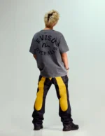 EVISU Men’s 2000 Baggy Fit Raw Denim Mustard Daicock Jeans
