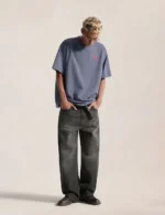 Evisu Jeans Men Electric Daicock Loose Fit Vintage Fade Jeans
