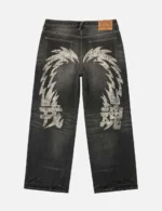 Evisu Jeans Men Electric Daicock Loose Fit Vintage Fade Jeans
