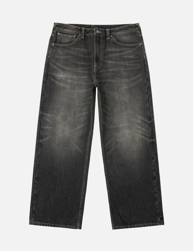 Evisu Jeans Men Electric Daicock Loose Fit Vintage Fade Jeans