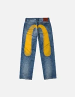 Evisu Jeans Men Yellow Daicock Washed Regular Fit 2020