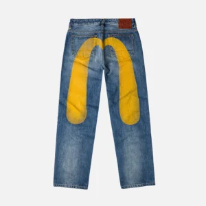 Evisu Jeans Men Yellow Daicock Washed Regular Fit 2020