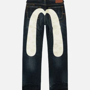 Evisu Jeans Men Kamon Daicock Regular Fit Distressed Jeans