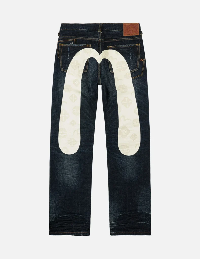 Evisu Jeans Men Kamon Daicock Regular Fit Distressed Jeans