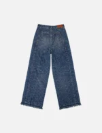 EVISU Women’s Straight Fit Distressed Daicock Patch Jeans
