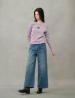 EVISU Women’s Wide-Leg Seagull Print Jeans