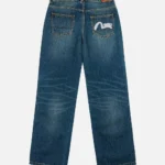Evisu Jeans Women Seagull Logo Relax Fit Vintage Indigo