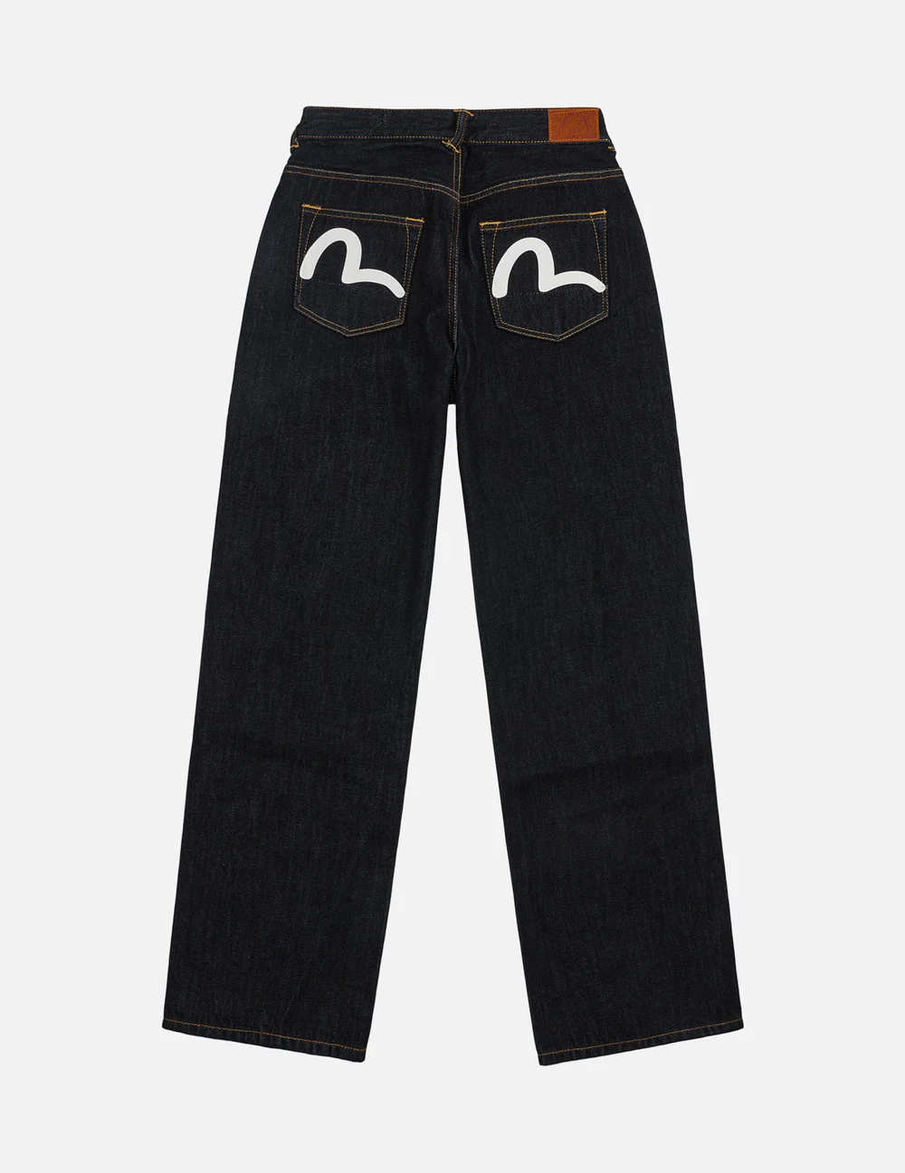 Evisu Jeans Women White Seagull Relaxed Fit Dark Indigo Evisu Jeans Women White Seagull Relaxed Fit Dark Indigo