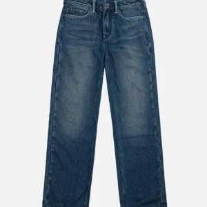 Evisu Jeans Women Sky Blue Seagull Relaxed Fit Medium Indigo
