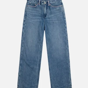 Evisu Jeans Women Pink Seagull Straight Fit Vintage Indigo