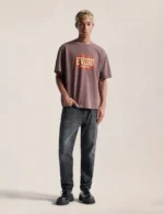 Evisu Jeans Men Made in Japan Black Pink Seagull Taper Fit #2017