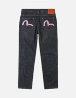 Evisu Jeans Men Made in Japan Black Pink Seagull Taper Fit #2017