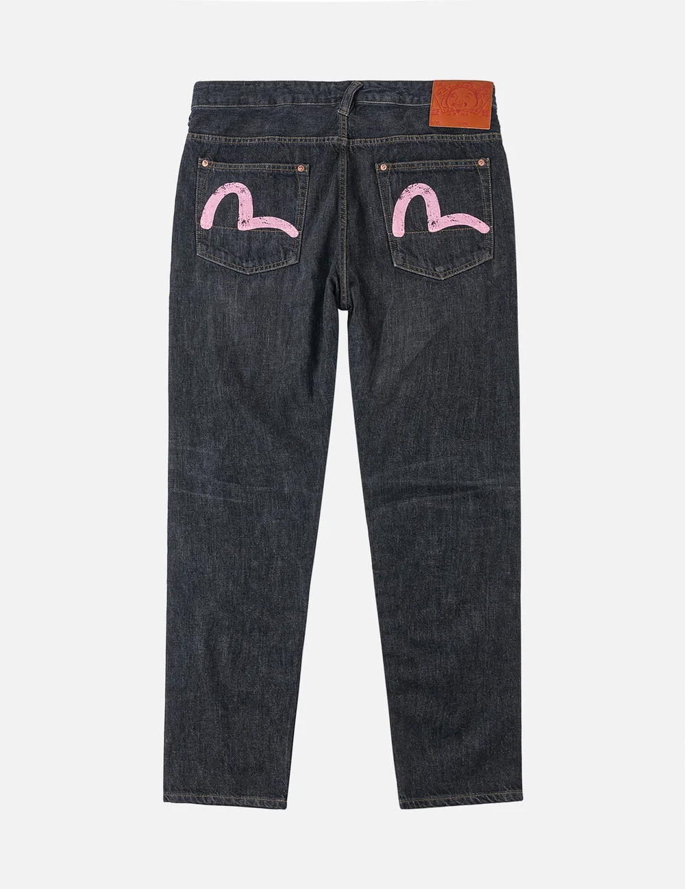 Evisu Jeans Men Made in Japan Black Pink Seagull Taper Fit #2017 Evisu Jeans Men Made in Japan Black Pink Seagull Taper Fit #2017