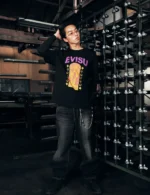Evisu Jeans Men Made in Japan Black Seagull Relax Fit #2030