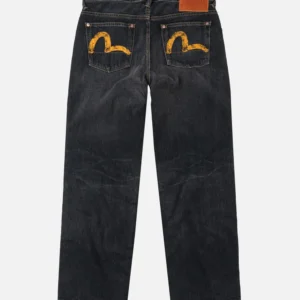 Evisu Jeans Men Made in Japan Black Seagull Relax Fit #2030