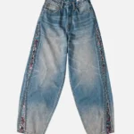 Evisu Jeans Women Brocade Seagull Balloon Fit