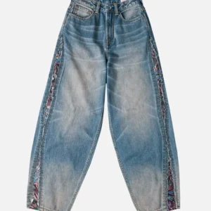 Evisu Jeans Women Brocade Seagull Balloon Fit