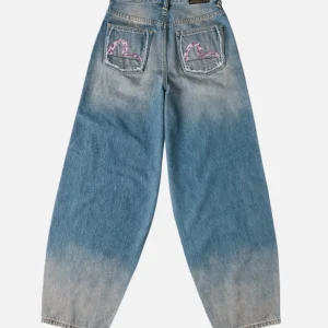 Evisu Jeans Women Brocade Seagull Balloon Fit