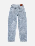 EVISU Women’s Balloon Fit Faded Distressed Jeans