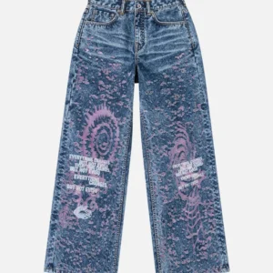 Evisu jean Women Pink Distressed Slim Jeans