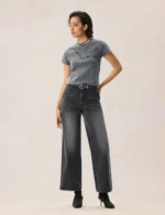 EVISU Women’s Balloon Fit Two-Tone Gradient Jeans