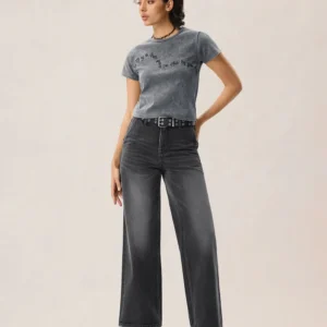 EVISU Women’s Balloon Fit Two-Tone Gradient Jeans