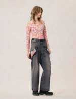 Evisu Jeans Women Double Waistband Daicock Straight Leg