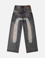 Evisu Jeans Women Double Waistband Daicock Straight Leg