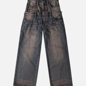 Evisu Jeans Women Double Waistband Daicock Straight Leg