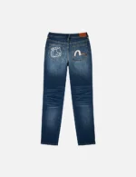 EVISU Women’s Relax Fit Fuzzy Cat Seagull Embroidery Jeans