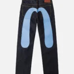 EVISU Men’s #2020 Regular Fit Light Blue Daicock Jeans
