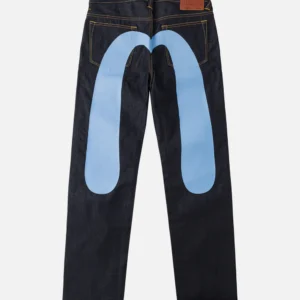 EVISU Men’s #2020 Regular Fit Light Blue Daicock Jeans