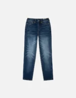 EVISU Women’s Relax Fit Fuzzy Cat Seagull Embroidery Jeans