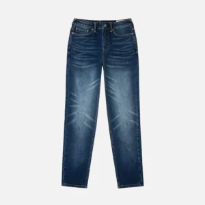 EVISU Women’s Relax Fit Fuzzy Cat Seagull Embroidery Jeans