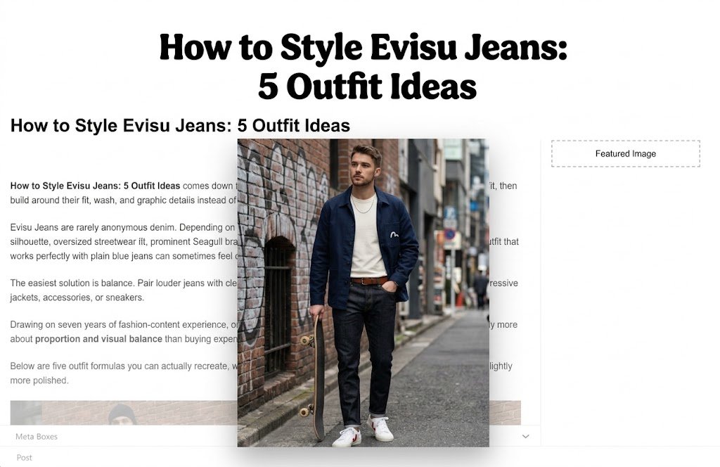 How to Style Evisu Jeans: 5 Outfit Ideas